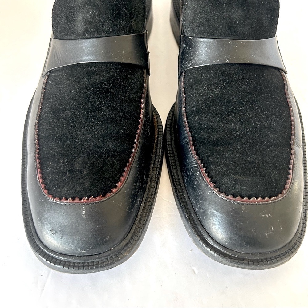 Jimmy Choo Men’s Black Suede Leather Loafer Shoe Red Trim Size EU 45 US 12 - Picture 5 of 12